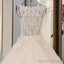 Vintage Scoop Neck Pearl And Crystal Beaded Ball Gown Wedding Dresses