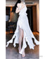 Vintage Sheath Spaghetti Straps White Long Birthday Dress Prom Dresses Birthday Outfits