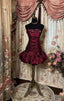 Vintage Sheath Strapless Burgundy Mini Dress Homecoming Dress 16Th Birthday Dresses