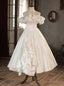 Vintage White Satin Spaghetti Straps Wedding Dresses