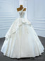 We Carry White Ball Gowns Satin One Shoulder Beading Wedding Dresses