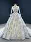 We Provide Colorful Sequins Ball Gowns Long Sleeve Pleats Wedding Dresses