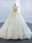 We Provide White Ball Gowns Tulle V Neck Beading Sequins Wedding Dresses