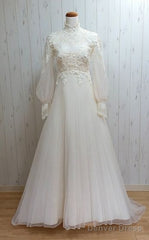 Wedding Dress, Lace Dress, Alternative Bridal Gown Prom Dress Long Formal Gowns