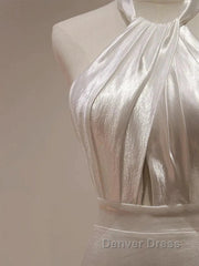 Weitese Formal WomenS Dresses White Halter Light Wedding Dresses Bride Dresses Fishtail Evening Dresses Prom Dresses Stores