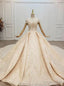 Whether You Are Looking For Luxury Champagne Ball Gown Tulle Sequins Appliques Off the Shoulder Wedding Dress