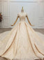 Whether You Are Looking For Luxury Champagne Ball Gowns Tulle Sequins Appliques Off the Shoulder Wedding Dresses