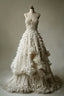 White A-Line Spaghetti Strap Beaded Tulle Long Prom Dress Simple Applique Wedding Dress