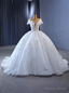 White Ball Gowns Sequins Beading Wedding Dresses