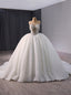 White Ball Gowns Tulle Beading Luxury Wedding Dresses