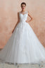 White Ball Gowns Tulle Lace Appliques Sweetheart Sequins Wedding Dresses