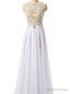 White Beading Prom Dress Beaded Prom Dress Prom Gown