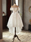 White Tulle Off the Shoulder Wedding Dresses