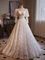 White Lace Long Sleeve Wedding Dresses