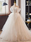 White Lace Tulle Spaghetti Straps Wedding Dresses