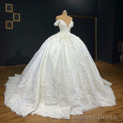 White Long Wedding Dress Bridal Gowns Prom Dress