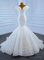 White Mermaid Lace Off the Shoulder Wedding Dresses