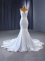 White Mermaid Lace Spaghetti Straps Wedding Dresses