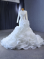 White Mermaid Long Sleeve High Neck Wedding Dresses