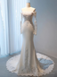 White Mermaid Off the Shoulder Appliques Wedding Dresses
