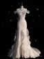 White Mermaid Sequins Off the Shoulder Wedding Dresses