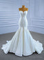White Mermaid Sweetheart Appliques Beading Wedding Dresses