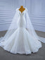 White Mermaid V Neck Appliques Wedding Dresses