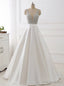 White Real Image Sparkly Beading Bodice Long Prom Gowns Sexy Backless V Neck