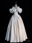 White Satin Off the Shoulder Pleats Floor Length Wedding Dresses
