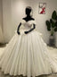 White Sequins Off the Shoulder Beading Wedding Dresses