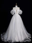 White Sequins Off the Shoulder Pleats Prom Dresses