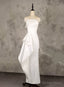 White Sheath Strapless Wedding Dress