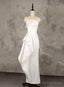 White Sheath Strapless Wedding Dresses