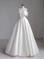White Strapless Bow Wedding Dresses