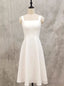 White Straps Lace Up Back Wedding Dresses