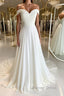 White sweetheart chiffon long prom Dress white Prom Dresses