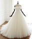White Tulle Long Prom Dress White Tulle Wedding Dresses
