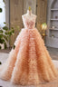 Beautiful Tulle Layers Long Prom Dress, A Line Spaghetti Straps Prom Dresses