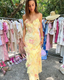 Yellow Fashion Elegant Layered Tulle Long Ball Gowns Backless Mermaid Slim Fit Prom Gowns Prom Dresses