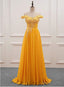 Yellow Off Shoulder Long Prom Dress, Sweetheart Prom Dresses