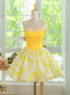 Yellow Sweetheart Homecoming Dresses