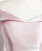 Cute Pink A Line Short Prom Dresses, Pink Evening Dresses