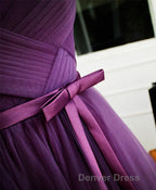 Cute A Line Tulle Short Prom Dresses, Bridesmaid Dresses