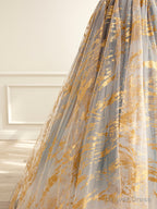 Beautiful Gradient Tulle Long Formal Dress, A-Line Strapless Prom Dress Evening Dress