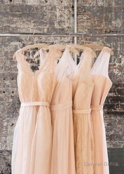 2026 New Arrival Blush Pink Long Tulle Cheap Bridesmaid Dresses Main image