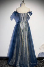 Tulle long off shoulder Prom Dresses
