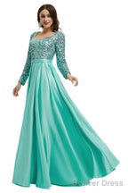 Lady Dresses Full Sleeve Prom Dresses V Neck Formal Gowns 2025 Floor Length Party Dresses