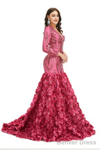 Long Prom Dresses 2025 V Neck Prom Gowns Full Sleeve Formal Dresses Floor Length Dresses