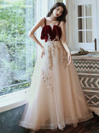Green Tulle Lace Long Prom Dress Green Lace Prom Dresses