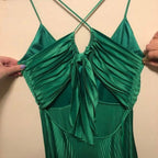 Forest Green Backless Prom Dress For Vegas Pool Prom?? Glam Chiffon Prom Dresses For Special Ocassion